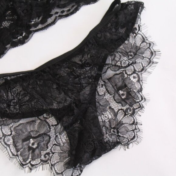 Black Lace Lingerie Block Top w/Underwear New in Bag - Sizes Vary - Picture 8 of 10